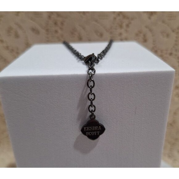 EUC Kendra Scott Rayne Long Pendant Necklace With Turquoise Stone & Tassel - Picture 5 of 9